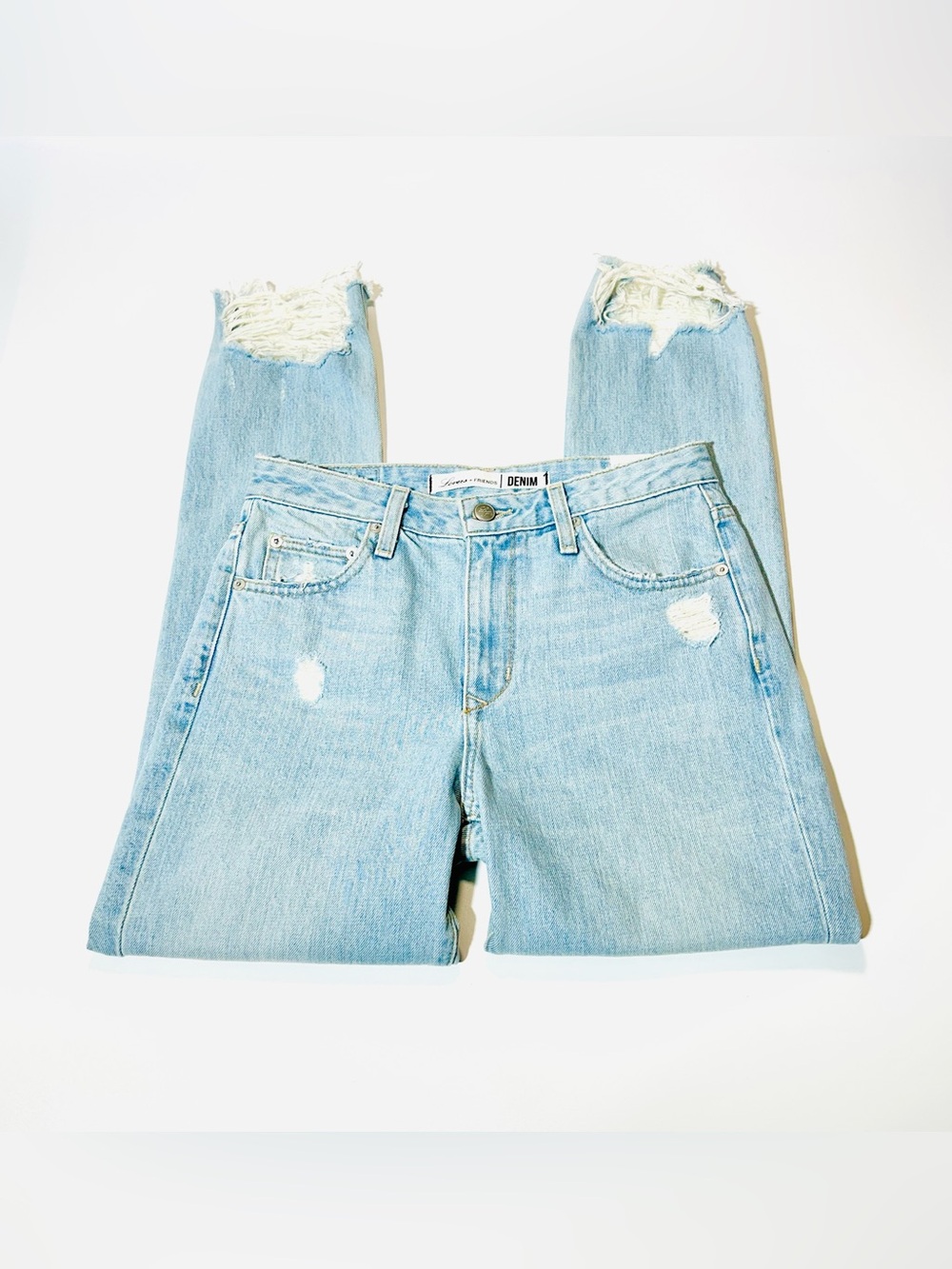 Lovers + Friends jeans Logan Boyfriend Straight Leg Jeans women size 25